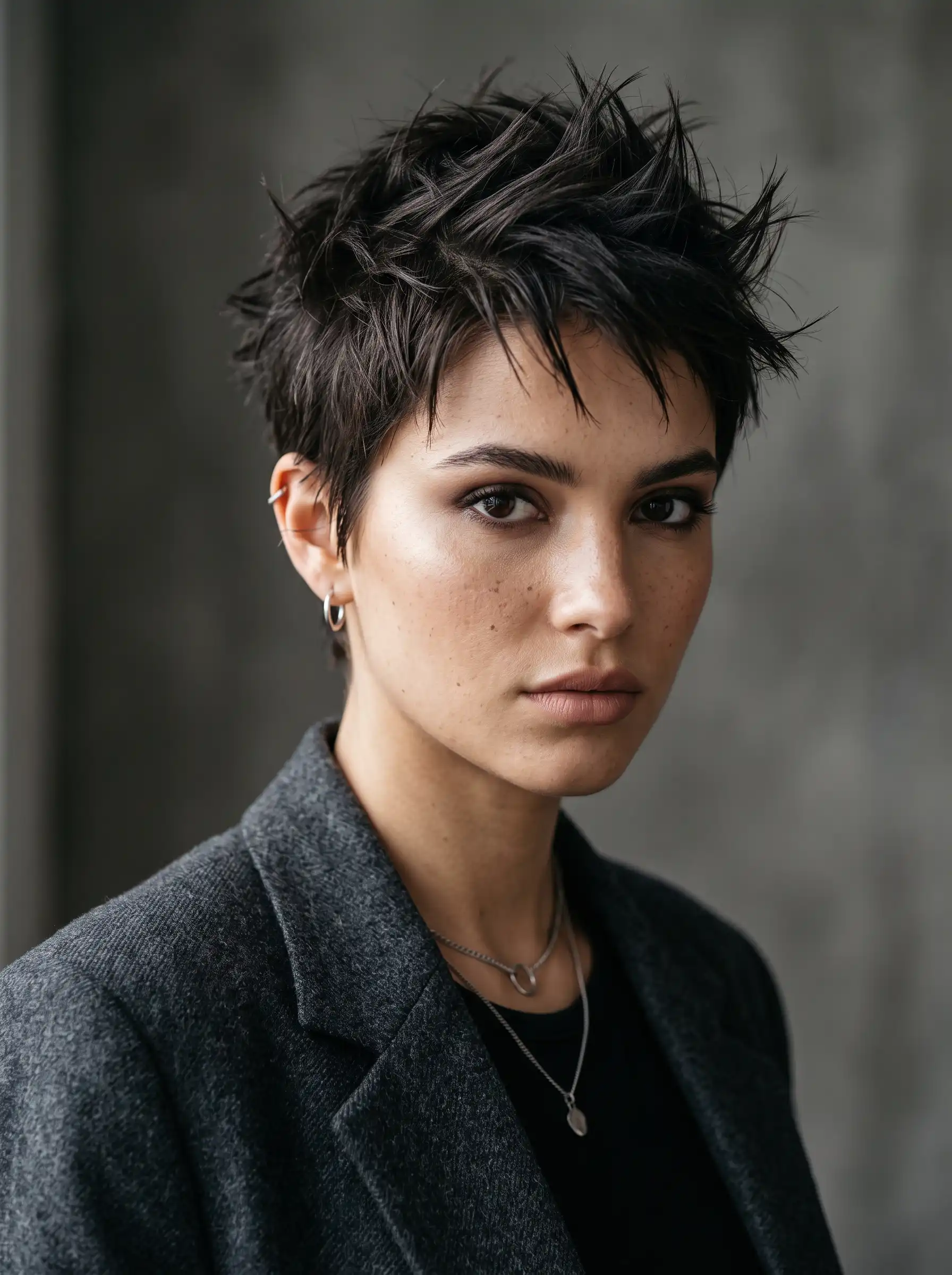 textured pixie cut hairstyle